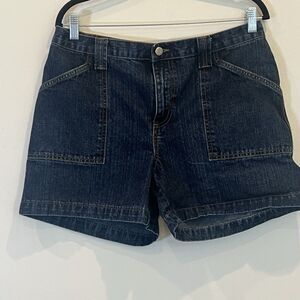 Zena Jeans Womens Denim Shorts Blue Pockets High Rise 12